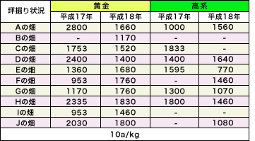 坪掘り状況